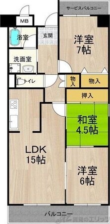 グランデパイースの物件間取画像